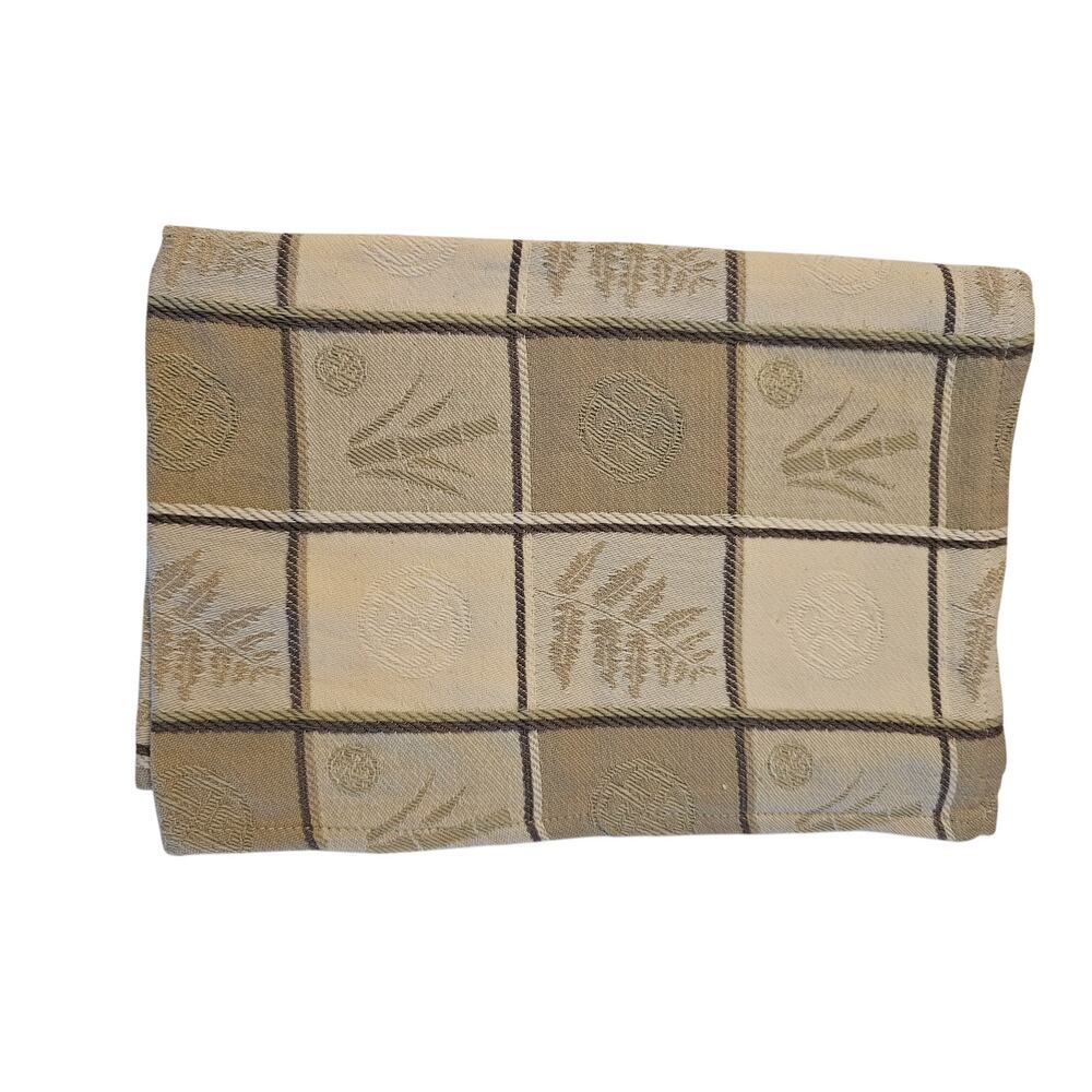 Vintage DII For the Home 100% Cotton Dish Towel Sage CreamBamboo Print